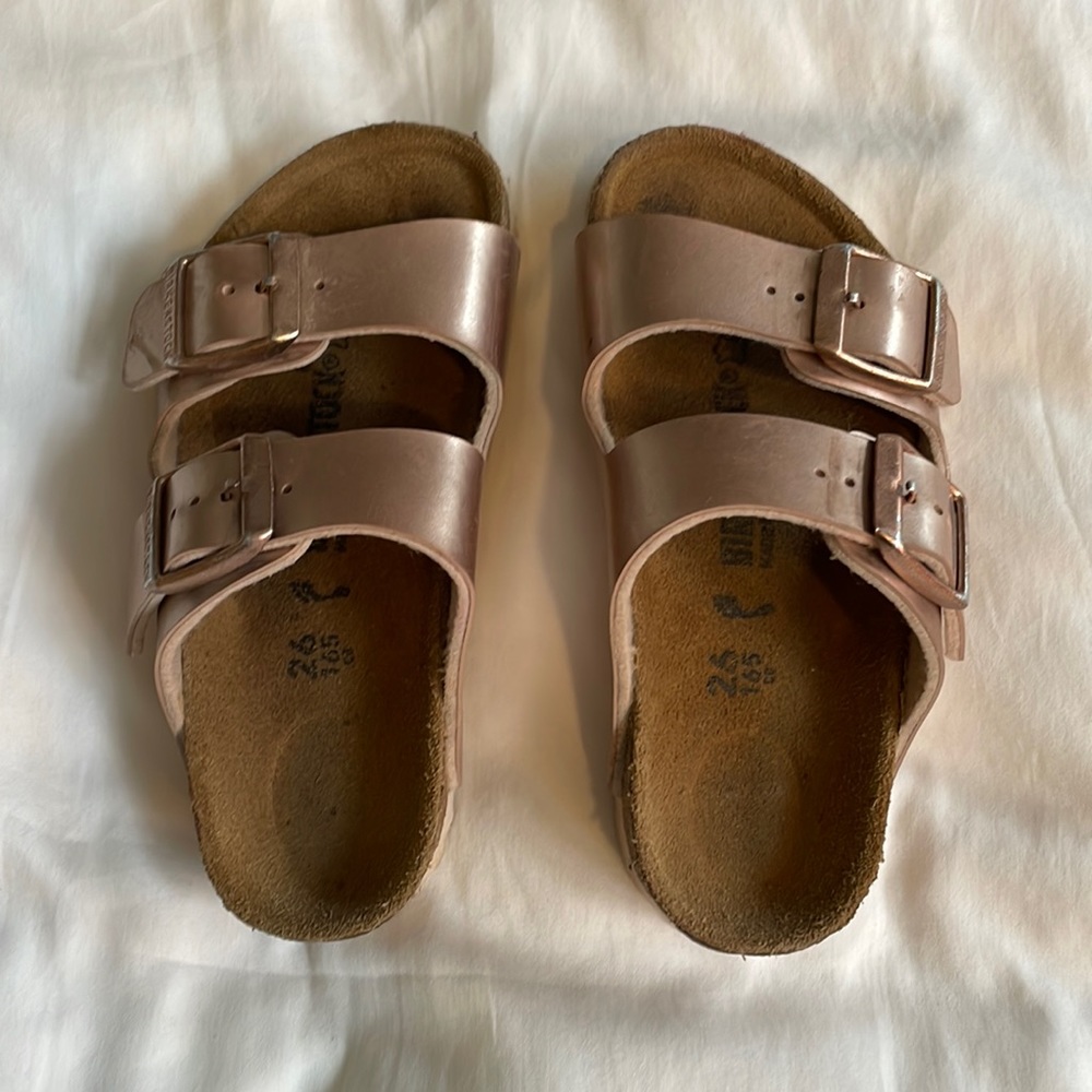 Birkenstocks - Rose Gold - Size 26 - Almost New